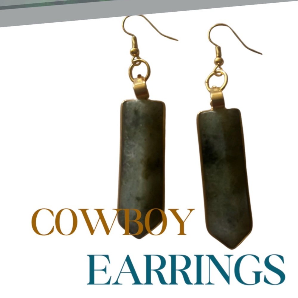 Cowboy Green Earrings